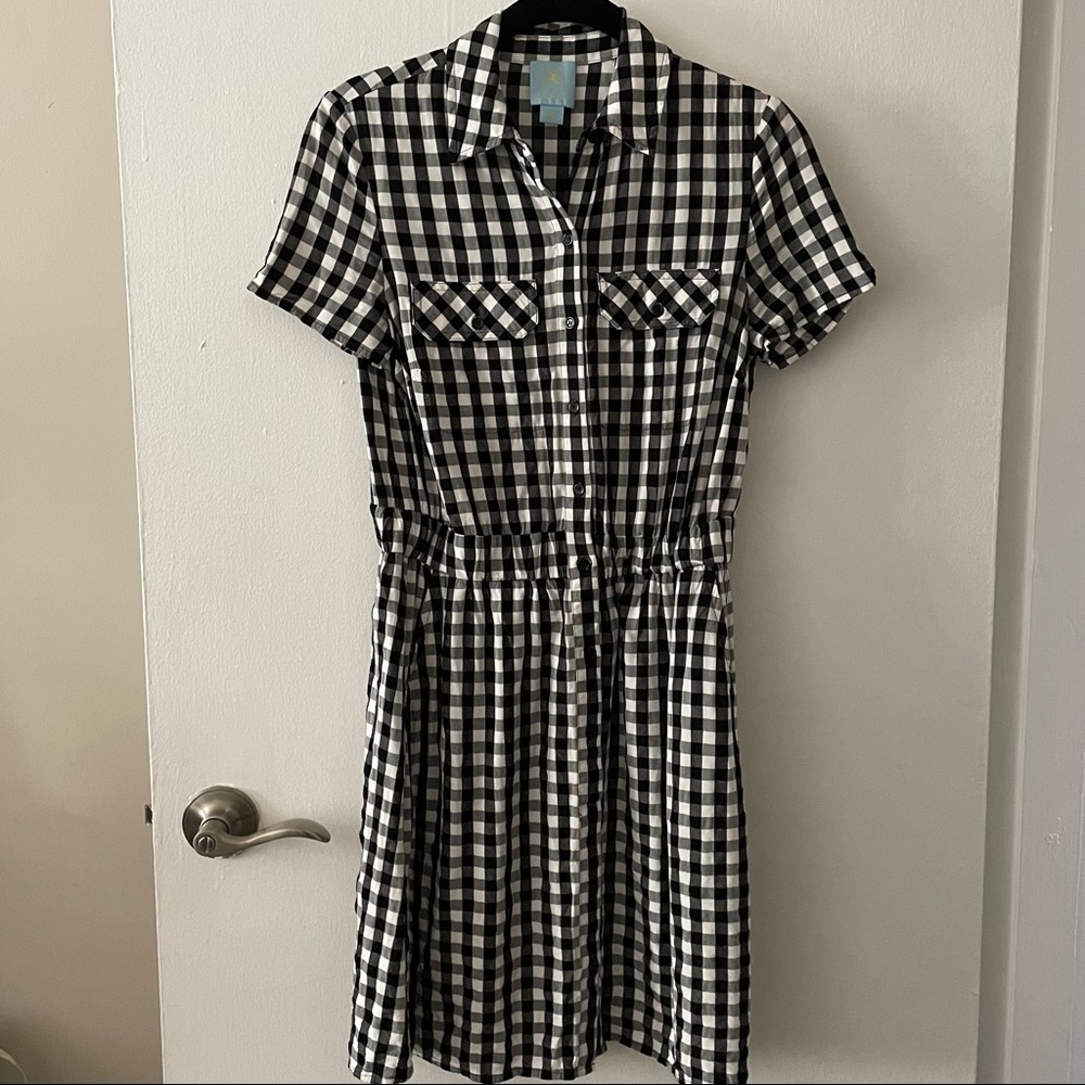 LIKE NEW B & W Cece Plaid Dress